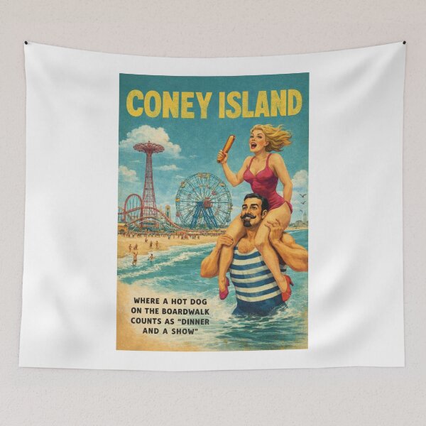 Item preview, Coney Island New York Boardwalk Carnival and Brooklyn Beach Culture designed and sold by Aryabek.