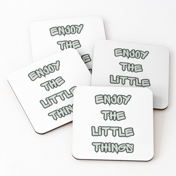 Item preview, Enjoy The Little Things Positive Graffiti Typography  designed and sold by VibeoCanvasShop.