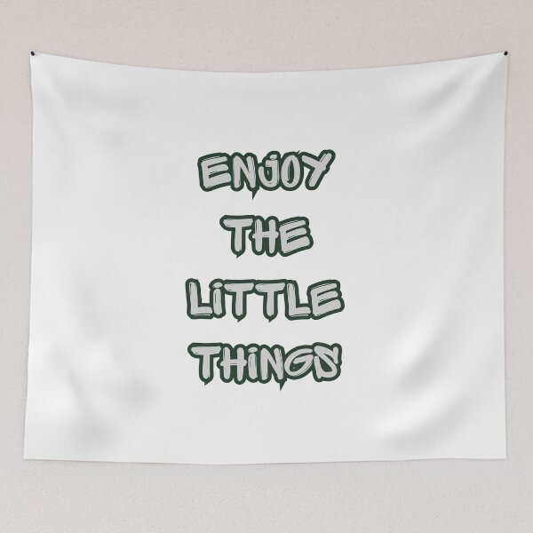 Item preview, Enjoy The Little Things Positive Graffiti Typography  designed and sold by VibeoCanvasShop.