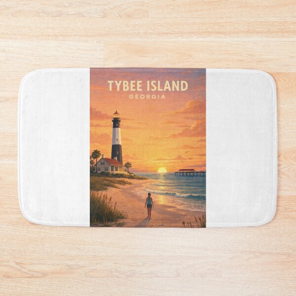 Item preview, Tybee Island Georgia Lighthouse Sunset Beach Coastal Escape designed and sold by Aryabek.