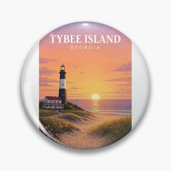 Item preview, Tybee Island Georgia Lighthouse and Atlantic Ocean Dunes designed and sold by Aryabek.