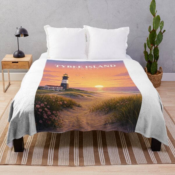 Item preview, Tybee Island Georgia Lighthouse and Atlantic Ocean Dunes designed and sold by Aryabek.