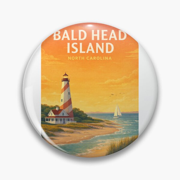 Item preview, Bald Head Island North Carolina Lighthouse Coastal Shoreline designed and sold by Aryabek.