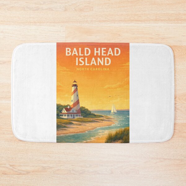 Item preview, Bald Head Island North Carolina Lighthouse Coastal Shoreline designed and sold by Aryabek.