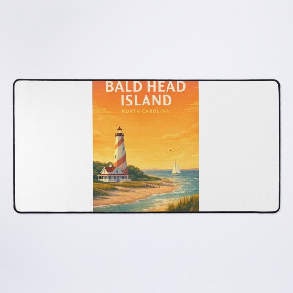 Item preview, Bald Head Island North Carolina Lighthouse Coastal Shoreline designed and sold by Aryabek.