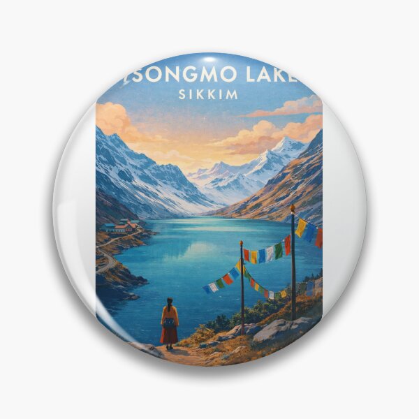 Item preview, Tsongmo Lake Sikkim Himalayan Mountain Valley Panorama designed and sold by Aryabek.