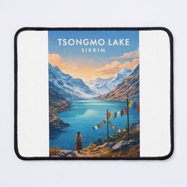 Item preview, Tsongmo Lake Sikkim Himalayan Mountain Valley Panorama designed and sold by Aryabek.