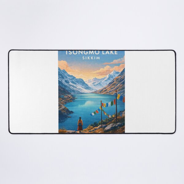 Item preview, Tsongmo Lake Sikkim Himalayan Mountain Valley Panorama designed and sold by Aryabek.