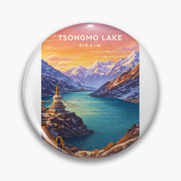 Item preview, Tsongmo Lake Sikkim Himalayan Prayer Flag Mountain Pass designed and sold by Aryabek.