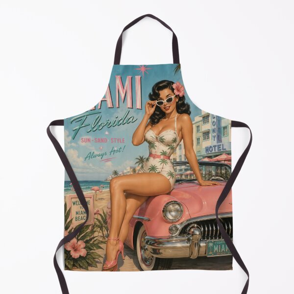 Aperçu de l'œuvre PINUP MIAMI FLORIDE Variante créée et vendue par PINDROPPA.