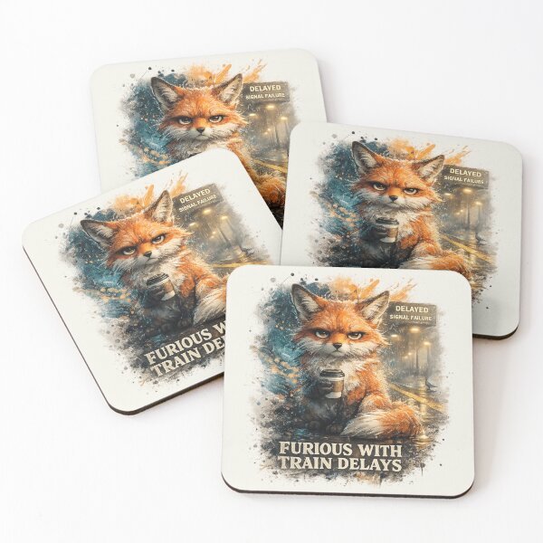 Item preview, Furious With Train Delays Fox designed and sold by ChirpInc.
