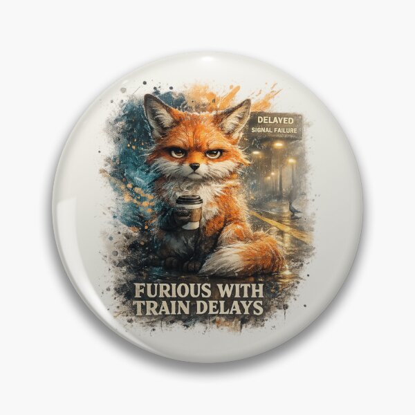 Item preview, Furious With Train Delays Fox designed and sold by ChirpInc.