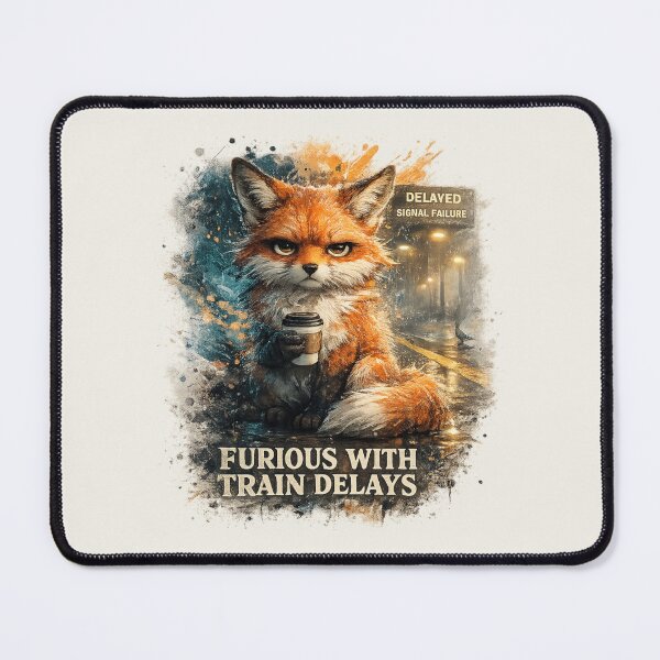 Item preview, Furious With Train Delays Fox designed and sold by ChirpInc.