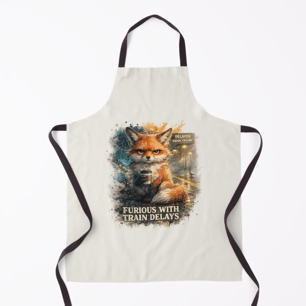 Item preview, Furious With Train Delays Fox designed and sold by ChirpInc.