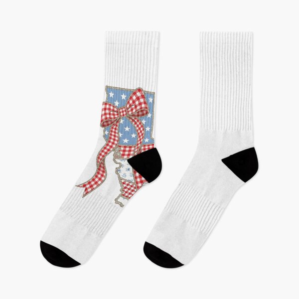 Item preview, Cute Patriotic California Map with Red Gingham Bow designed and sold by Paper Drip.