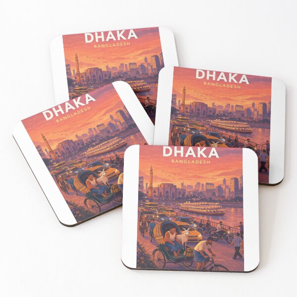 Item preview, Dhaka Bangladesh Buriganga River and Rickshaw Cityscape designed and sold by Aryabek.