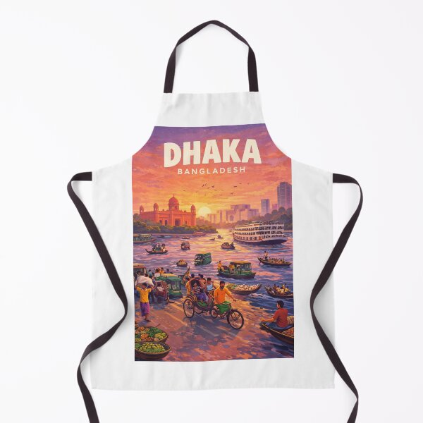 Item preview, Dhaka Bangladesh Sadarghat Riverfront and Old Dhaka Skyline designed and sold by Aryabek.