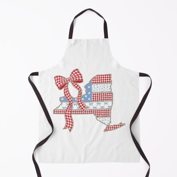 Item preview, Cute Patriotic New york Map with Red Gingham Bow designed and sold by Paper Drip.