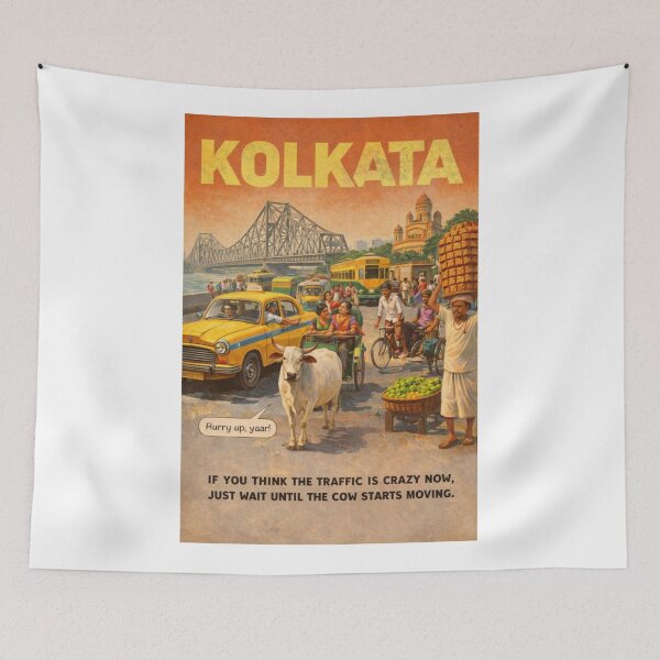 Item preview, Kolkata Howrah Bridge and West Bengal Street Life designed and sold by Aryabek.
