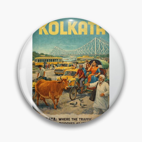 Item preview, Kolkata West Bengal Howrah Bridge and Bengali City Streets designed and sold by Aryabek.