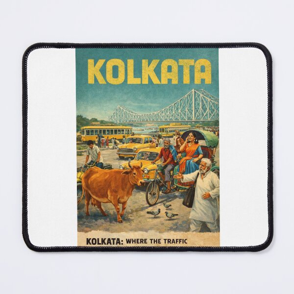 Item preview, Kolkata West Bengal Howrah Bridge and Bengali City Streets designed and sold by Aryabek.