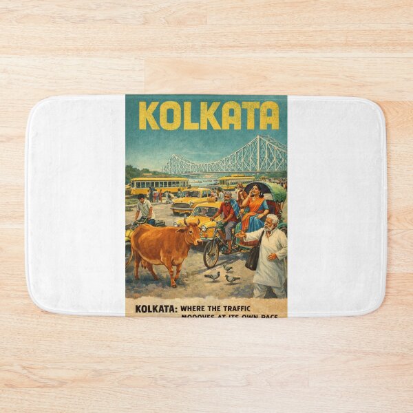 Item preview, Kolkata West Bengal Howrah Bridge and Bengali City Streets designed and sold by Aryabek.