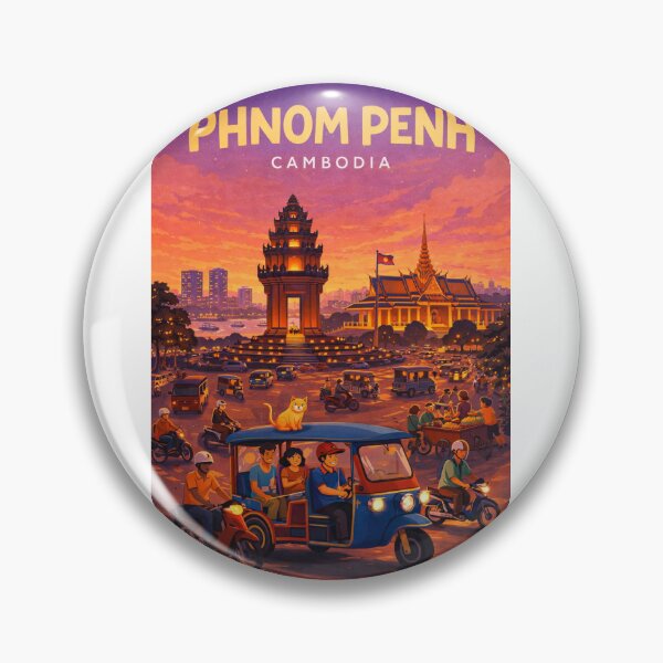 Item preview, Phnom Penh Cambodia Independence Monument Mekong Skyline designed and sold by Aryabek.