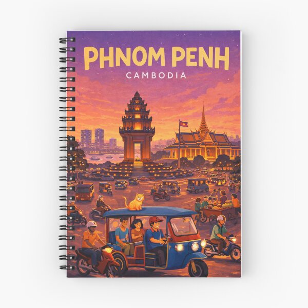 Item preview, Phnom Penh Cambodia Independence Monument Mekong Skyline designed and sold by Aryabek.