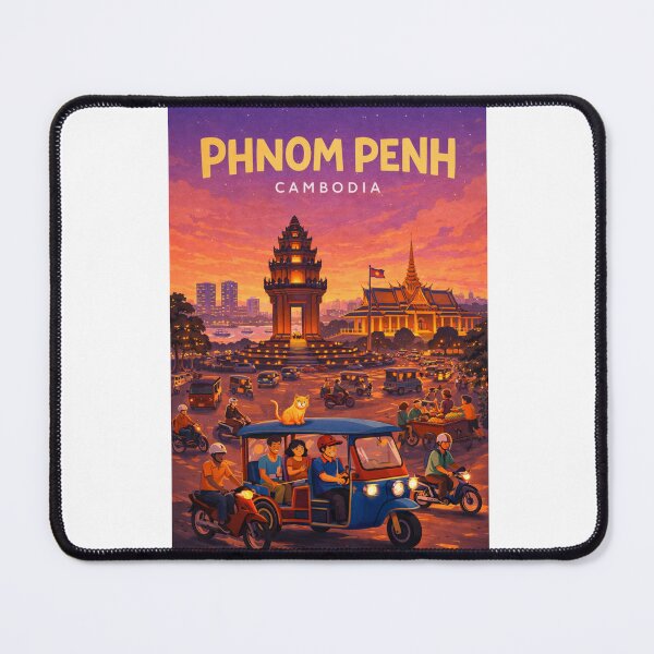 Item preview, Phnom Penh Cambodia Independence Monument Mekong Skyline designed and sold by Aryabek.