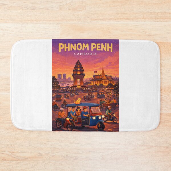 Item preview, Phnom Penh Cambodia Independence Monument Mekong Skyline designed and sold by Aryabek.