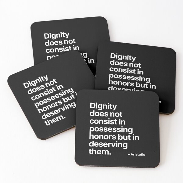 Item preview, Dignity Aristotle Philosophy Wisdom Quote designed and sold by TshirtsLabs.
