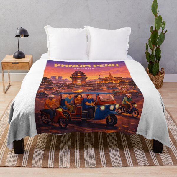 Item preview, Phnom Penh Cambodia Independence Monument Mekong Skyline designed and sold by Aryabek.