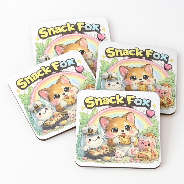 Item preview, Snack Fox – Cute Kawaii Fox with Cozy Snacks designed and sold by Clothes With Smiling Animals Walt Gral.