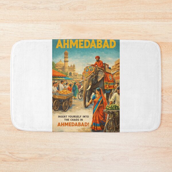 Item preview, Ahmedabad Gujarat Market Street and Elephant Festival Scene designed and sold by Aryabek.