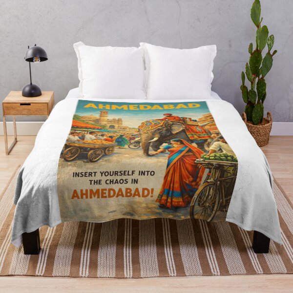 Item preview, Ahmedabad Gujarat Market Street and Elephant Festival Scene designed and sold by Aryabek.