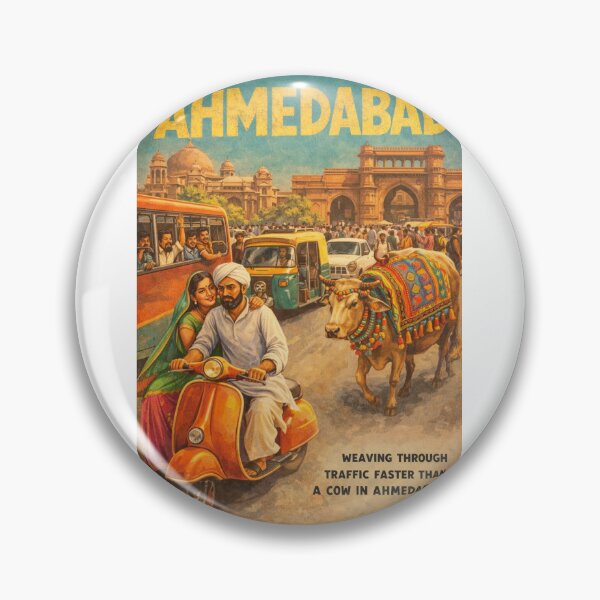 Item preview,  Ahmedabad Old City Traffic and Gujarati Heritage Street Scene designed and sold by Aryabek.