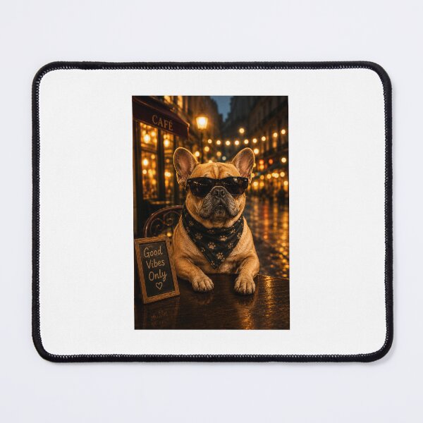 Item preview, Stylish Bulldog – Good Vibes Only designed and sold by Kadi Art Haven .