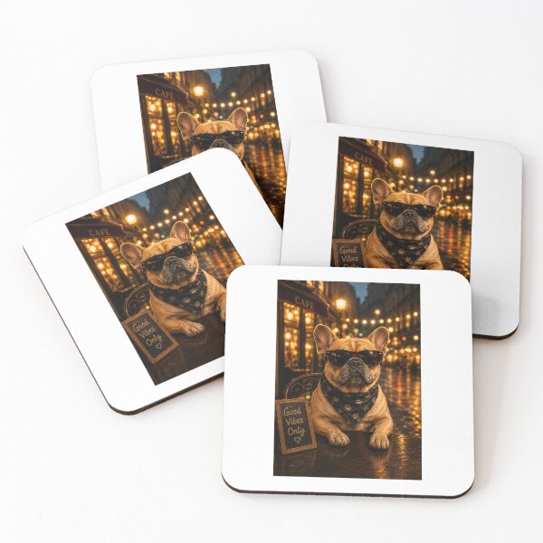 Item preview, Stylish Bulldog – Good Vibes Only designed and sold by Kadi Art Haven .