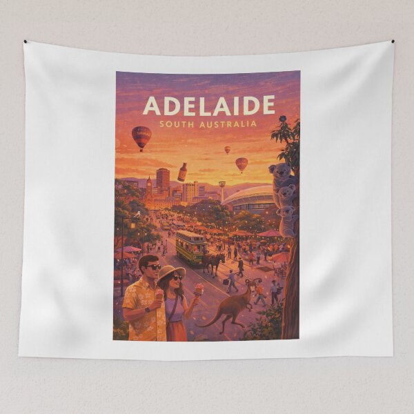 Item preview, Adelaide South Australia Tramlines and Festival City Skyline designed and sold by Aryabek.