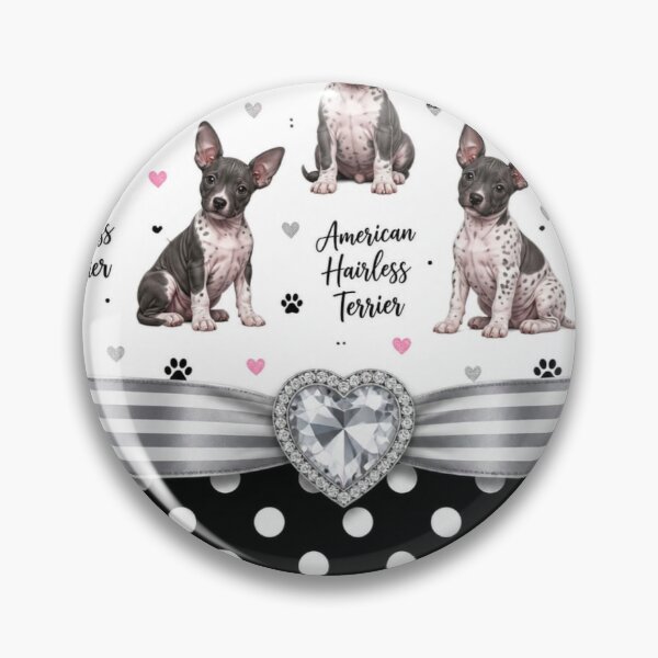 Item preview, Patrón del American Hairless Terrier designed and sold by Wags & Tails.