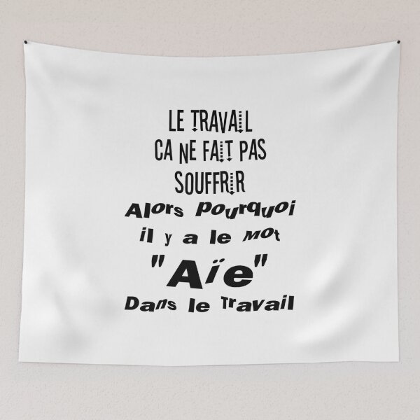 Item preview, Work doesn't cause suffering, so why is there the word "ouch" in "work"? designed and sold by Palou54.
