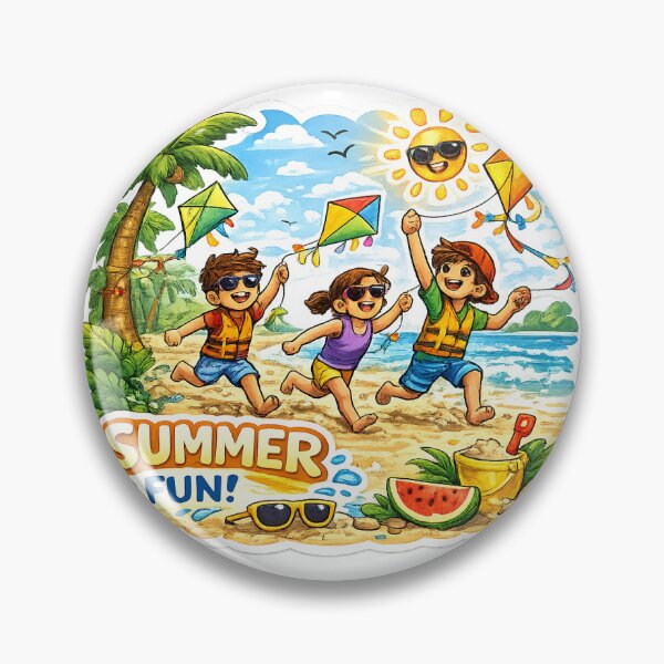 Item preview, Beach Playtime ☀️ | Kids Flying Kite Summer Sticker designed and sold by stickyverselab.