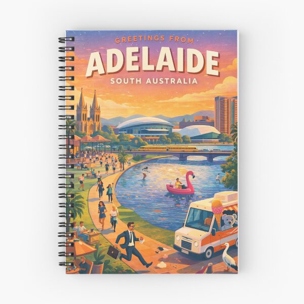 Item preview, Greetings From Adelaide South Australia Riverfront Summer Scene designed and sold by Aryabek.