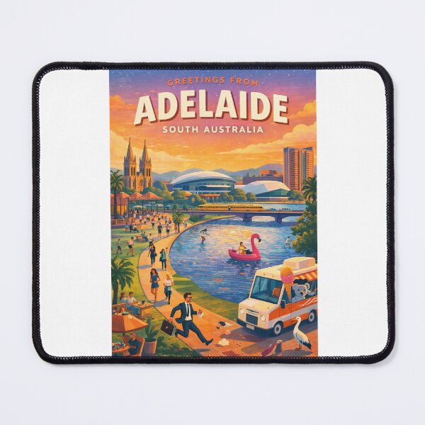 Item preview, Greetings From Adelaide South Australia Riverfront Summer Scene designed and sold by Aryabek.