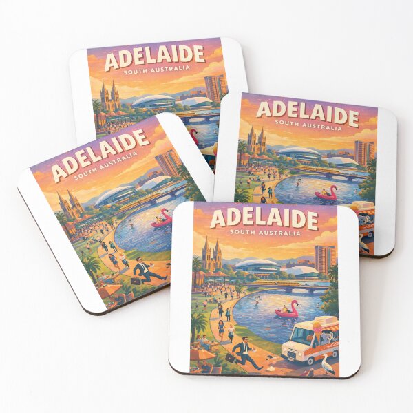 Item preview, Greetings From Adelaide South Australia Riverfront Summer Scene designed and sold by Aryabek.