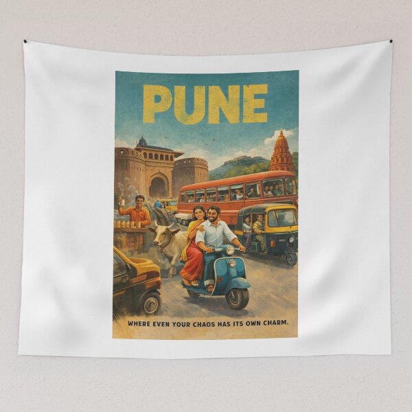Item preview, Pune Maharashtra Scooter Ride and Historic City Traffic Scene designed and sold by Aryabek.