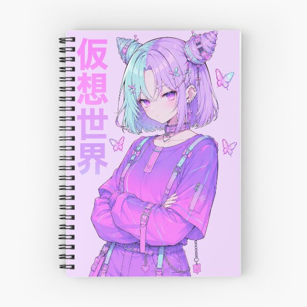 Artikelvorschau, Cyber Pastel Anime Girl Virtual World Aesthetic Art entworfen und verkauft von HeyChickasClubX.