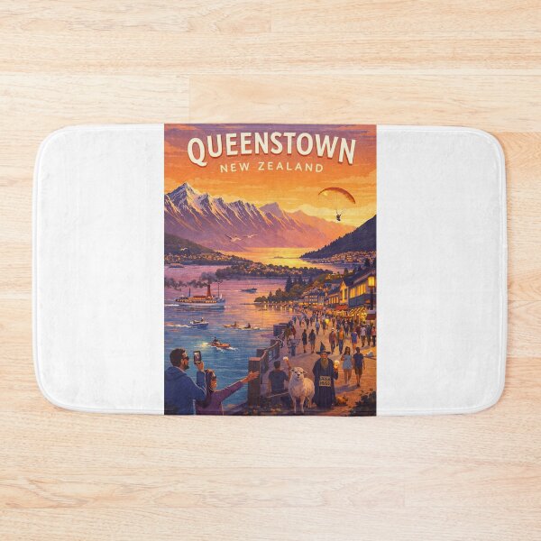 Item preview, Queenstown New Zealand Lake Wakatipu Adventure Sunset Scene designed and sold by Aryabek.