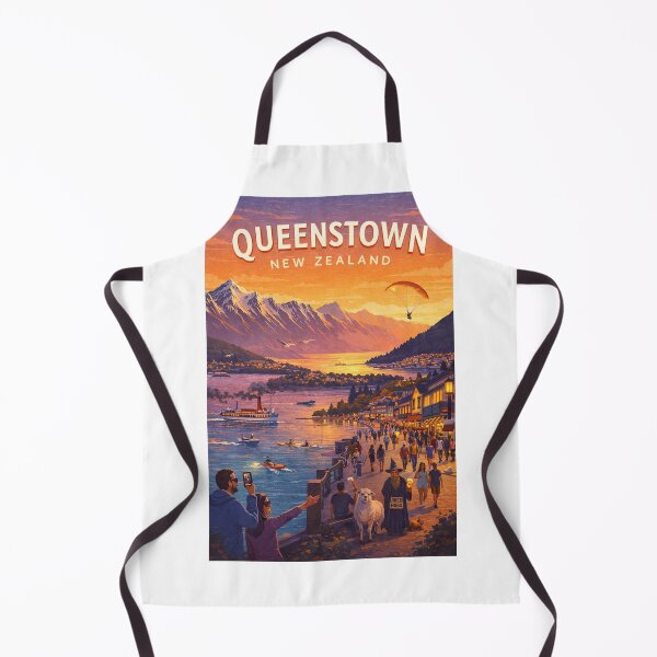 Item preview, Queenstown New Zealand Lake Wakatipu Adventure Sunset Scene designed and sold by Aryabek.
