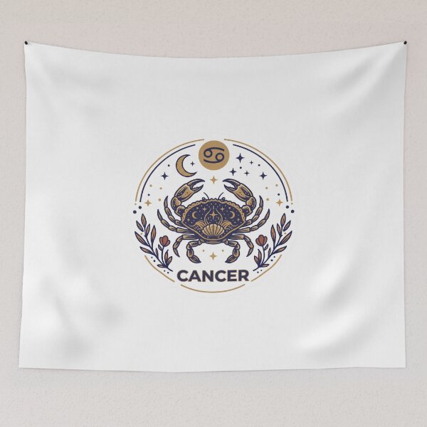 Item preview, Mystical Vintage Cancer Zodiac Crab Astrology Sticker designed and sold by Wittylayer.